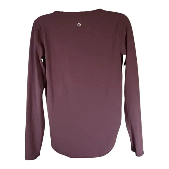 Lululemon Full Freedom Wrap Top Long Sleeve Purple Plum Nulu Women's 2 - Picture 2 of 4